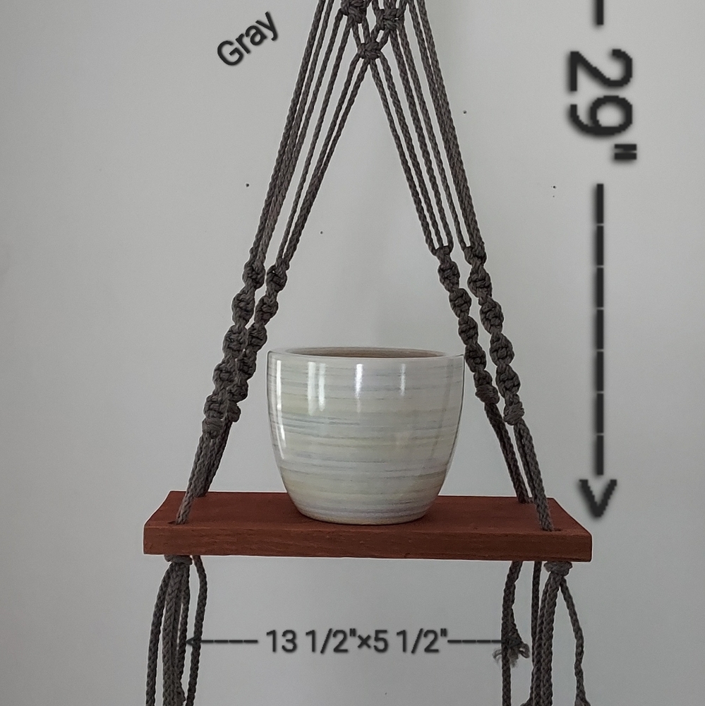 Macrame floating shelf
